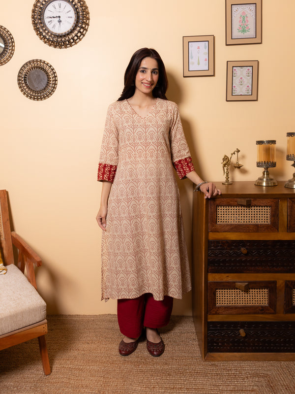 Cream Beige Kurta