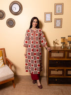 Dusty Beige Kurta(Pant Not Included)