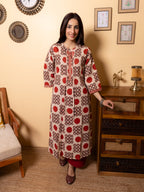 Dusty Beige Kurta(Pant Not Included)