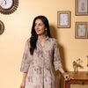 Ash grey Cotton Short Kurta