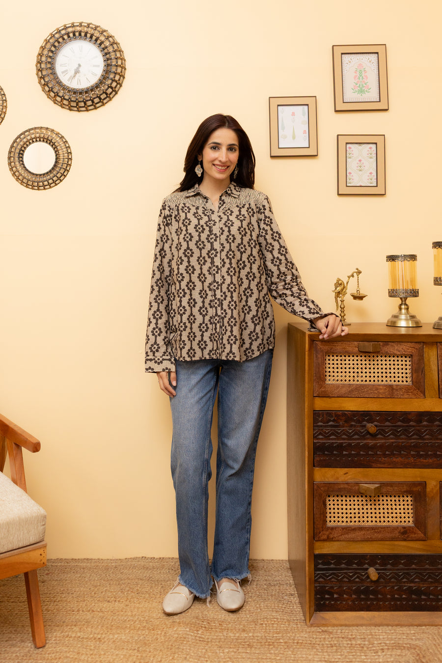 Warm Beige Shirt For Women
