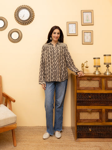 Warm Beige Shirt For Women