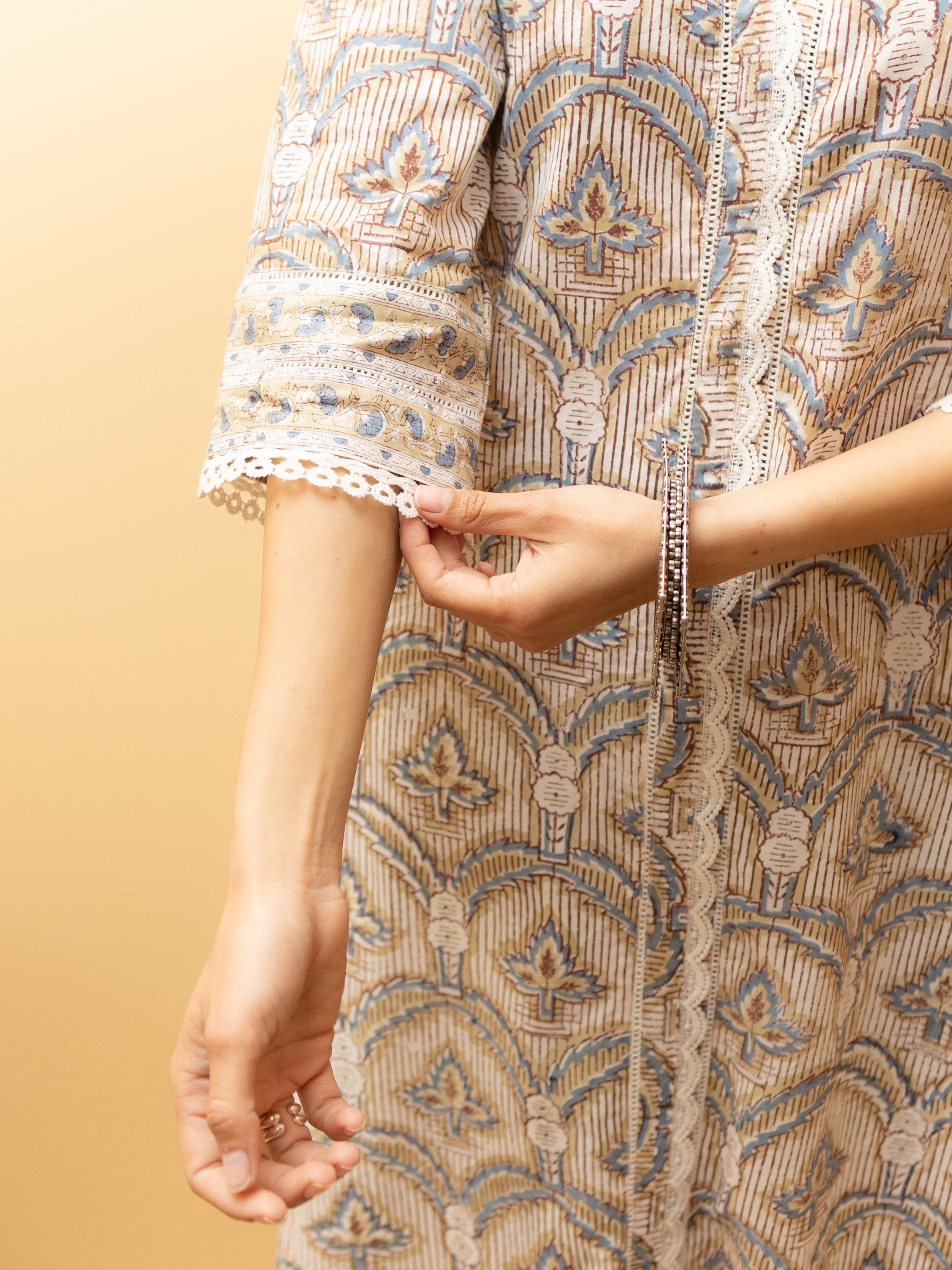 Warm Ivory Kurta(Pant Not Included)