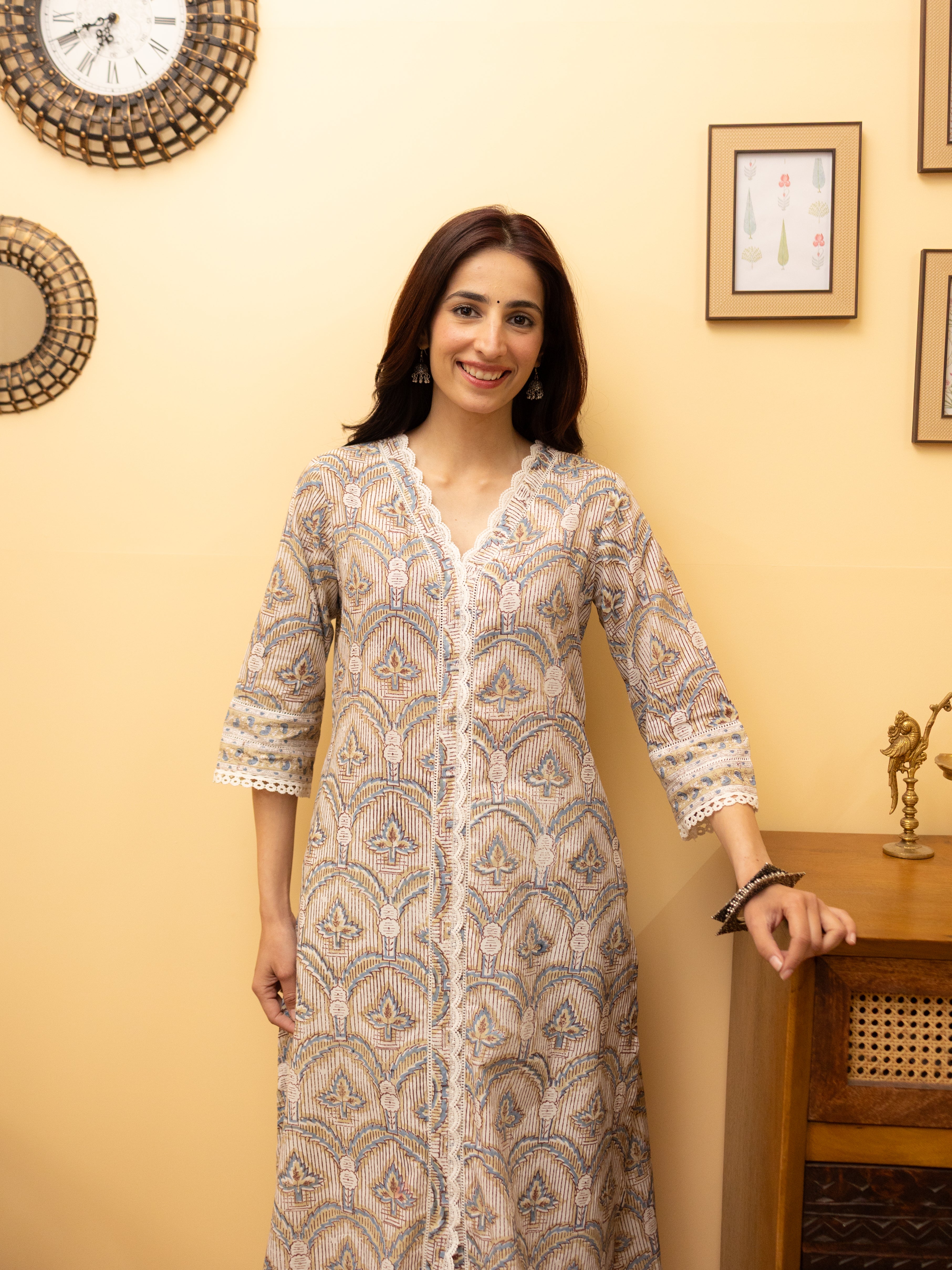 Warm Ivory Kurta(Pant Not Included)