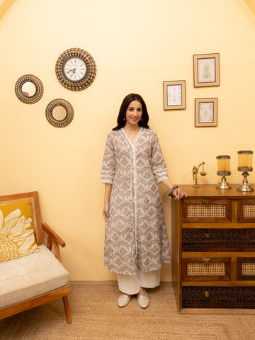 Warm Ivory Kurta(Pant Not Included)