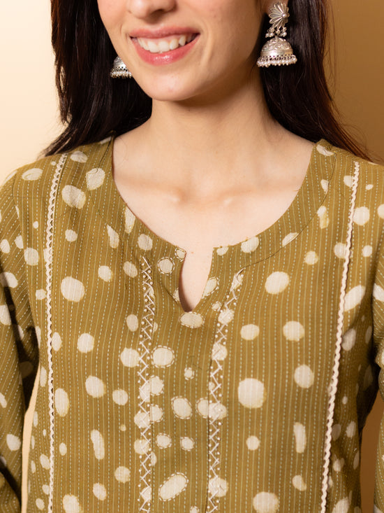 Olive Green Kurta