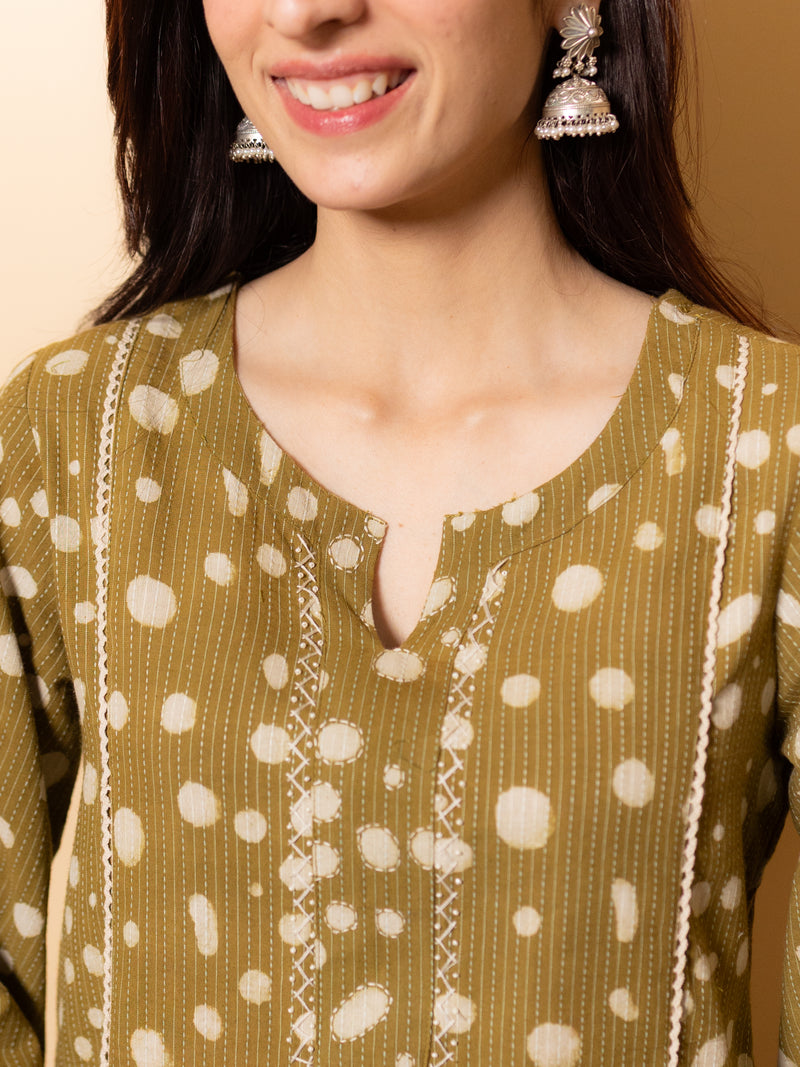 Olive Green Kurta