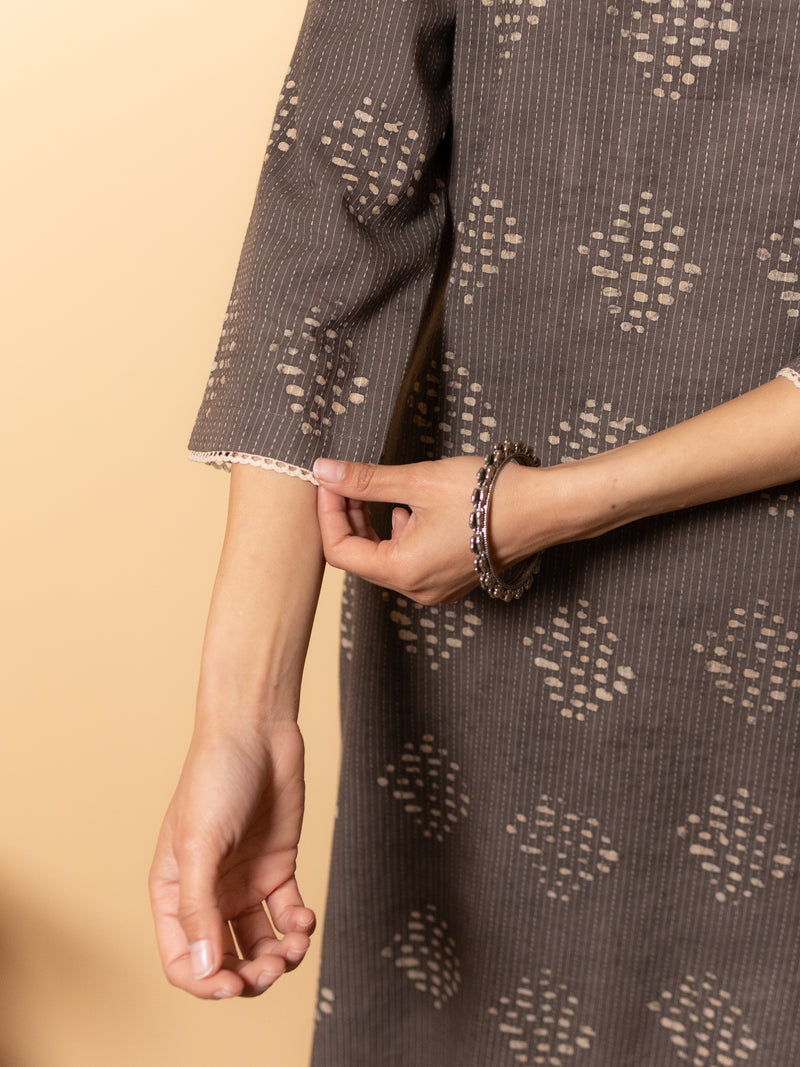 Aline Charcoal gray Kurta