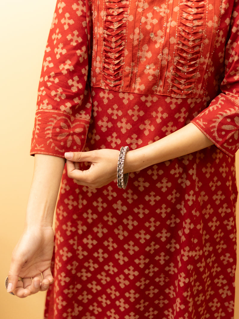 Brick Red Kurta