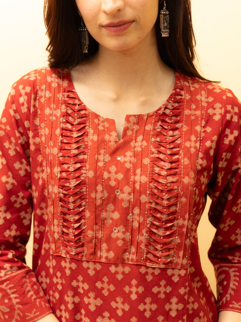 Brick Red Kurta