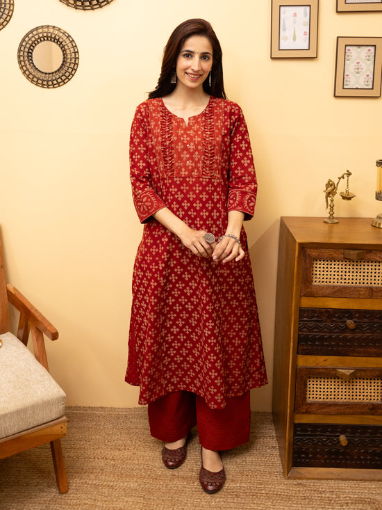 Brick Red Kurta
