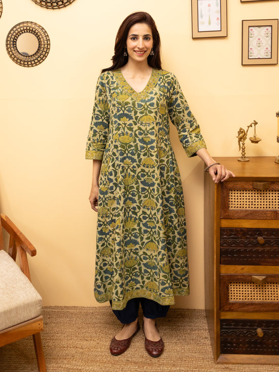 Muted Olive green Kurta