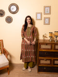 Rust Brown Kurta(Pant Not Included)