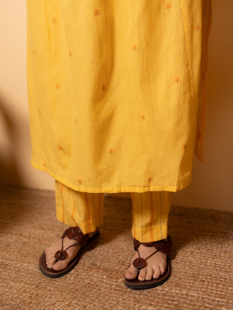 Yellow Kurta Pant Set