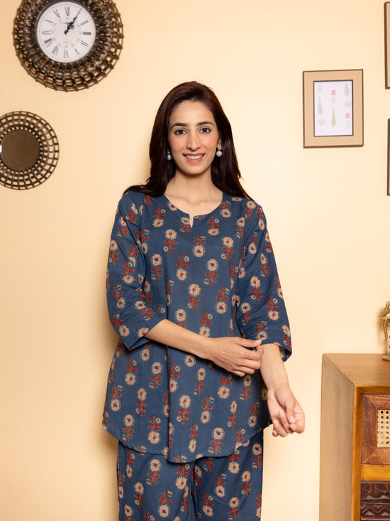 Deep Slate Blue Lounge Wear