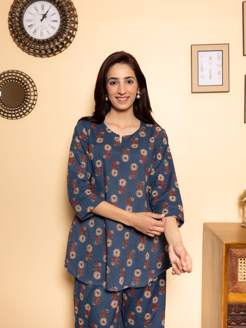 Deep Slate Blue Lounge Wear