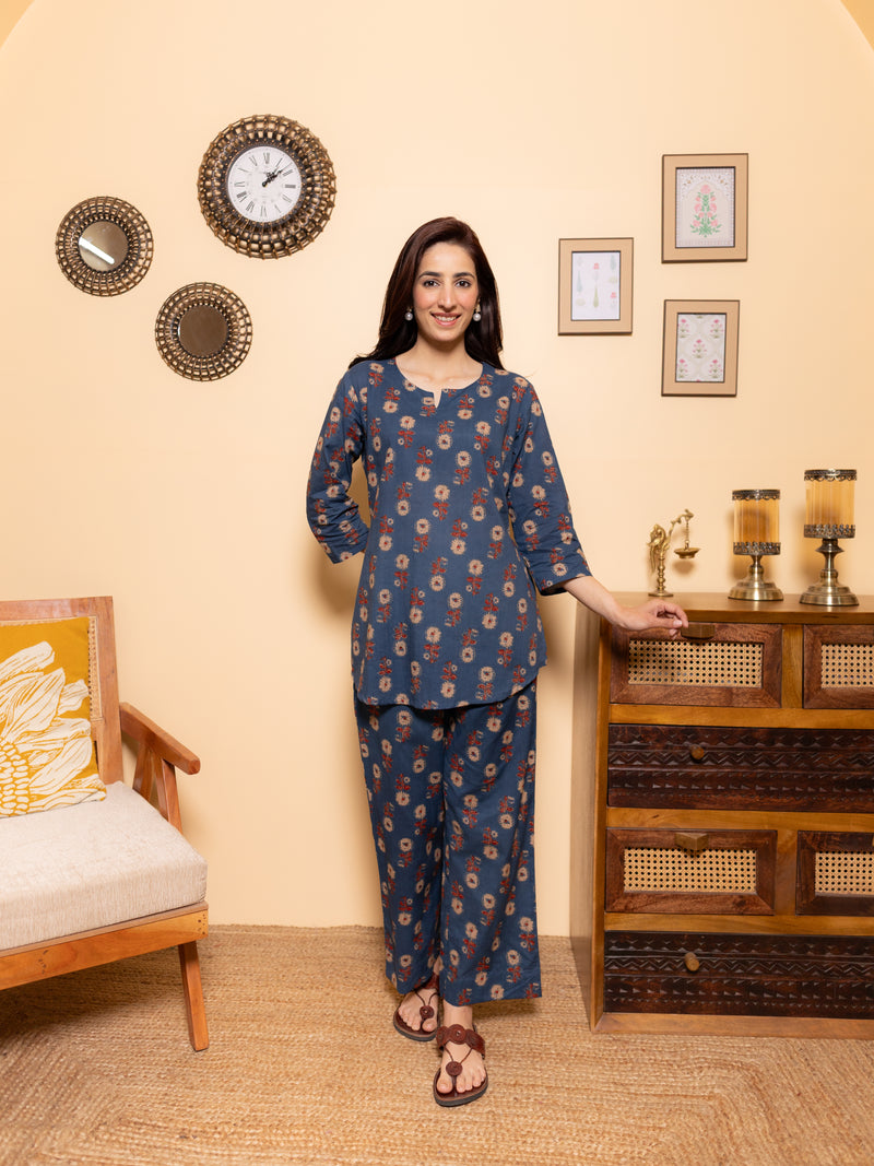 Deep Slate Blue Lounge Wear