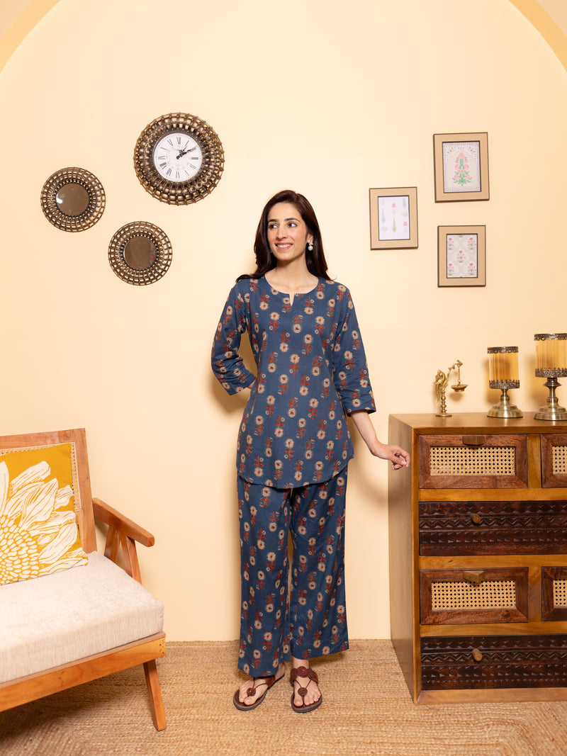 Deep Slate Blue Lounge Wear