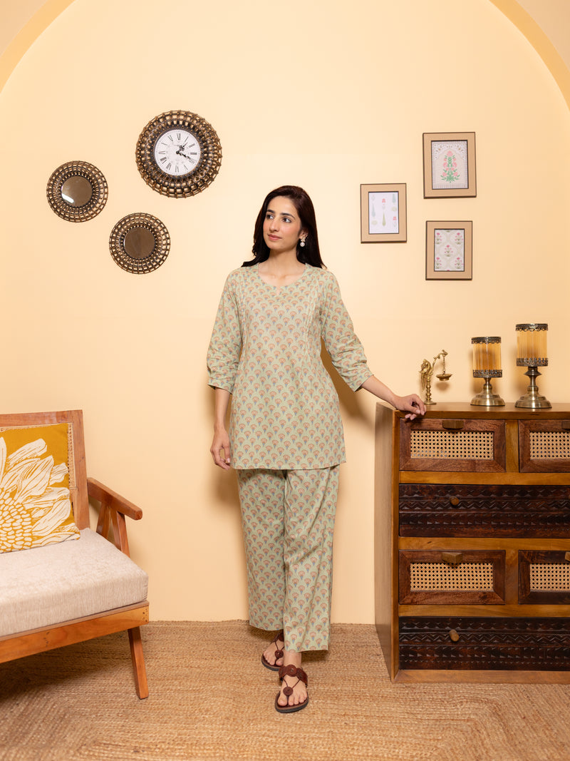 Pastel Pista Green Lounge Wear