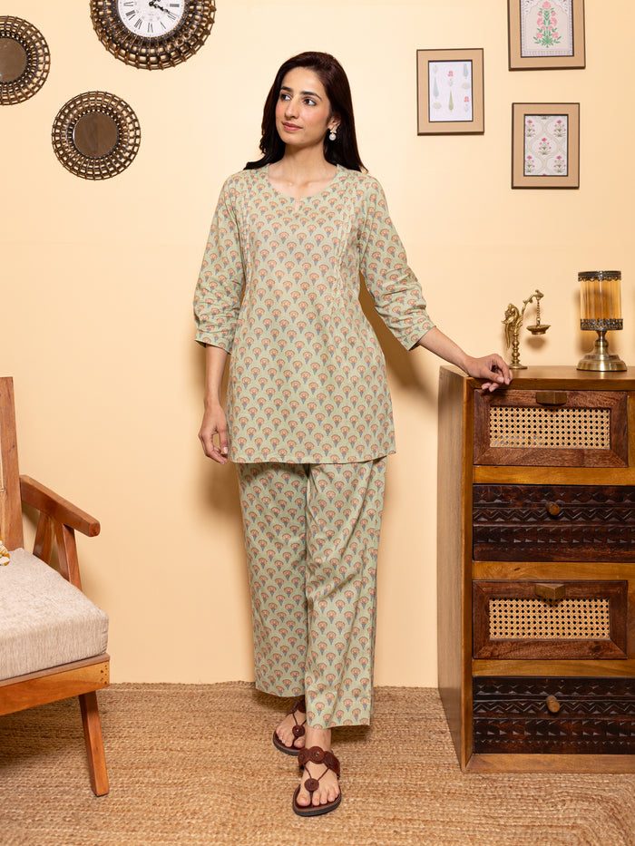 Pastel Pista Green Lounge Wear