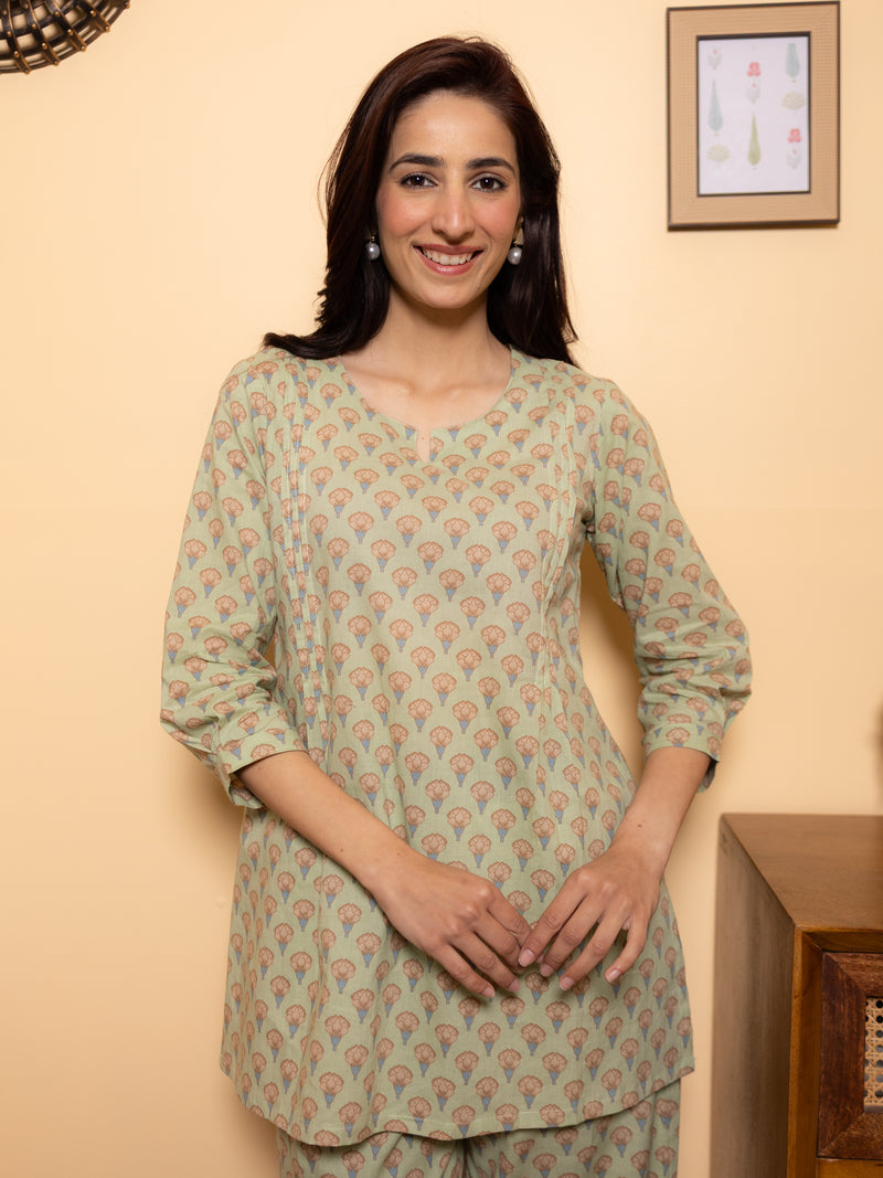 Pastel Pista Green Lounge Wear