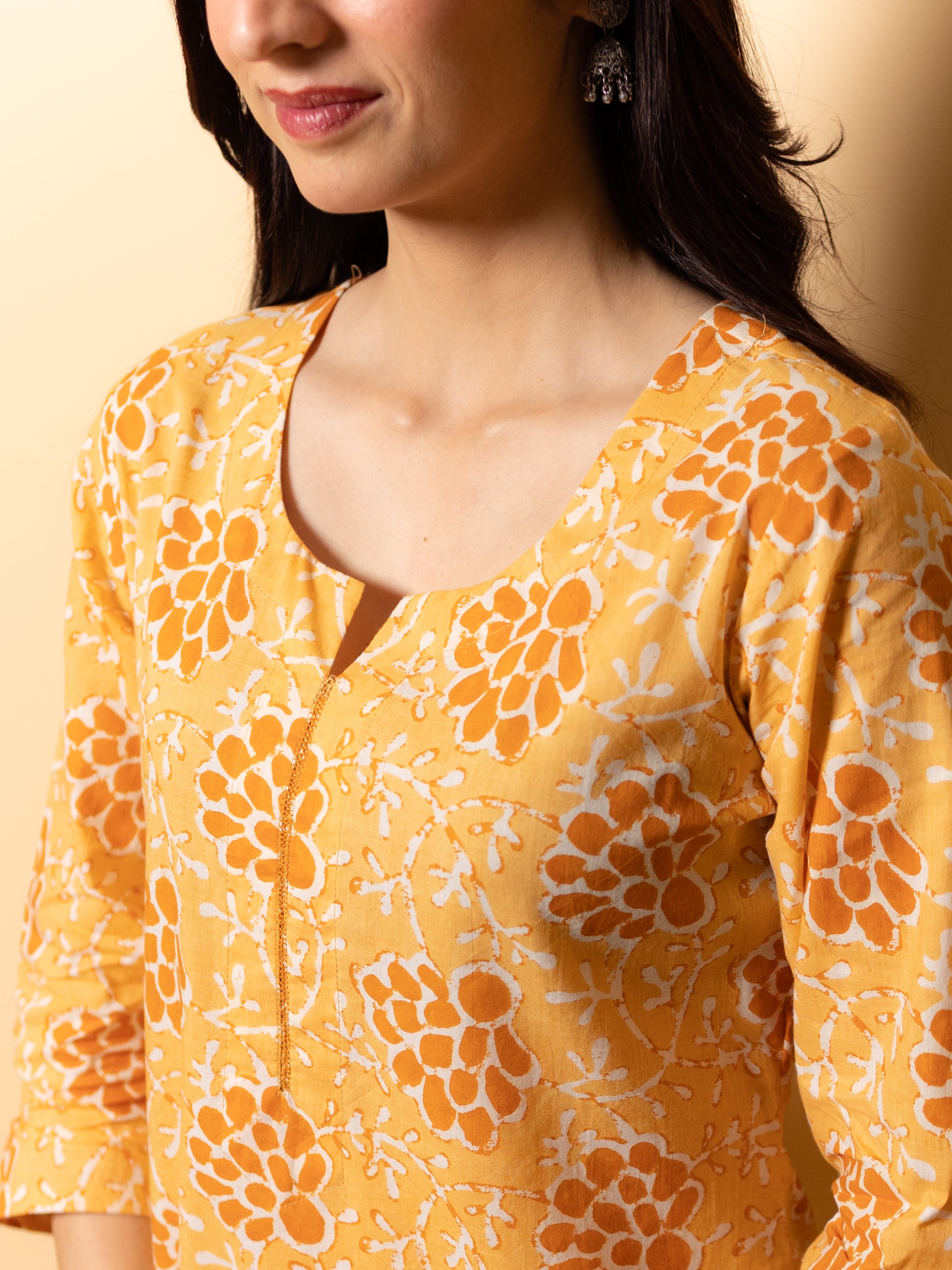 Yellow Cotton Kurta