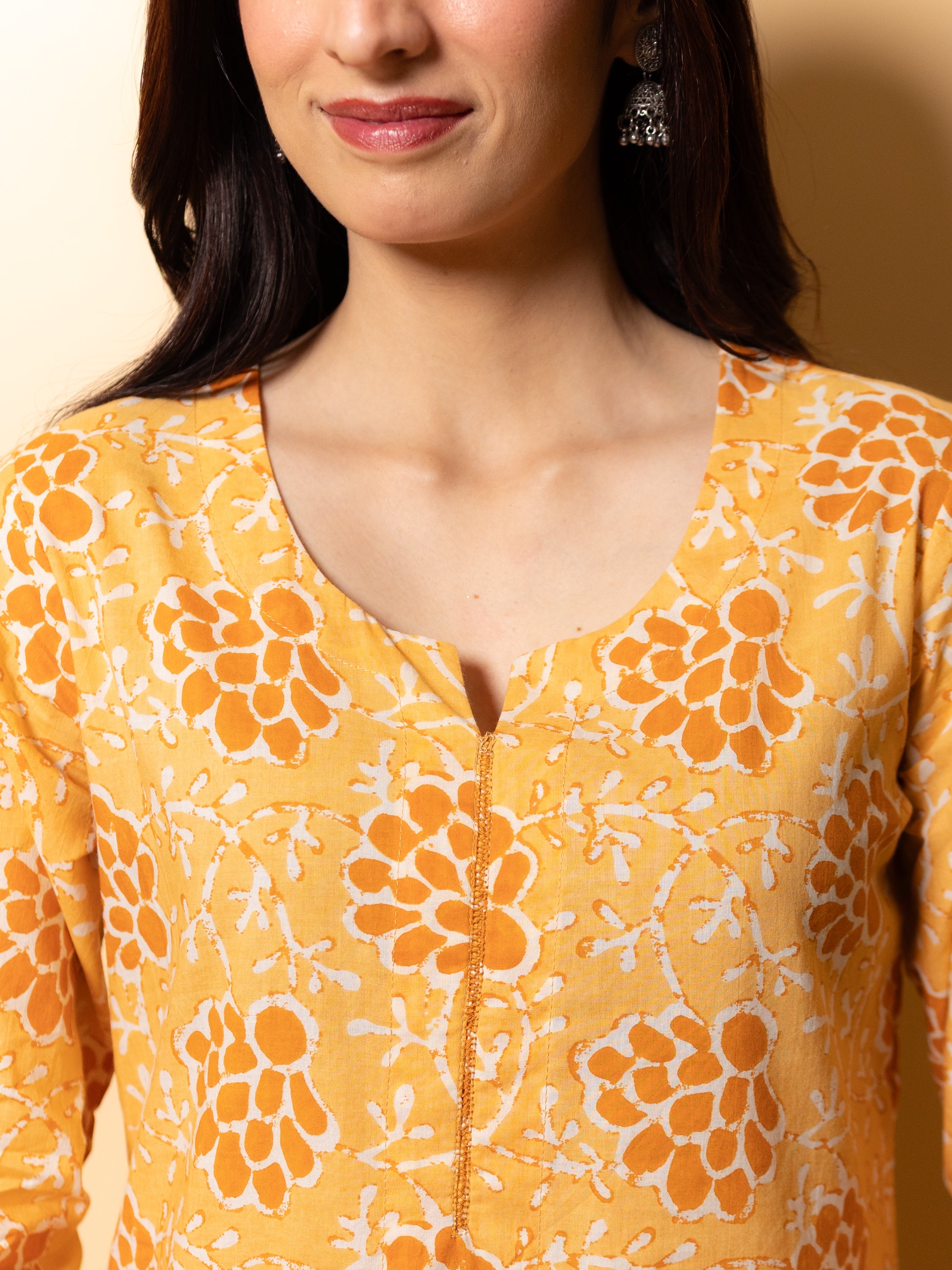 Yellow Cotton Kurta