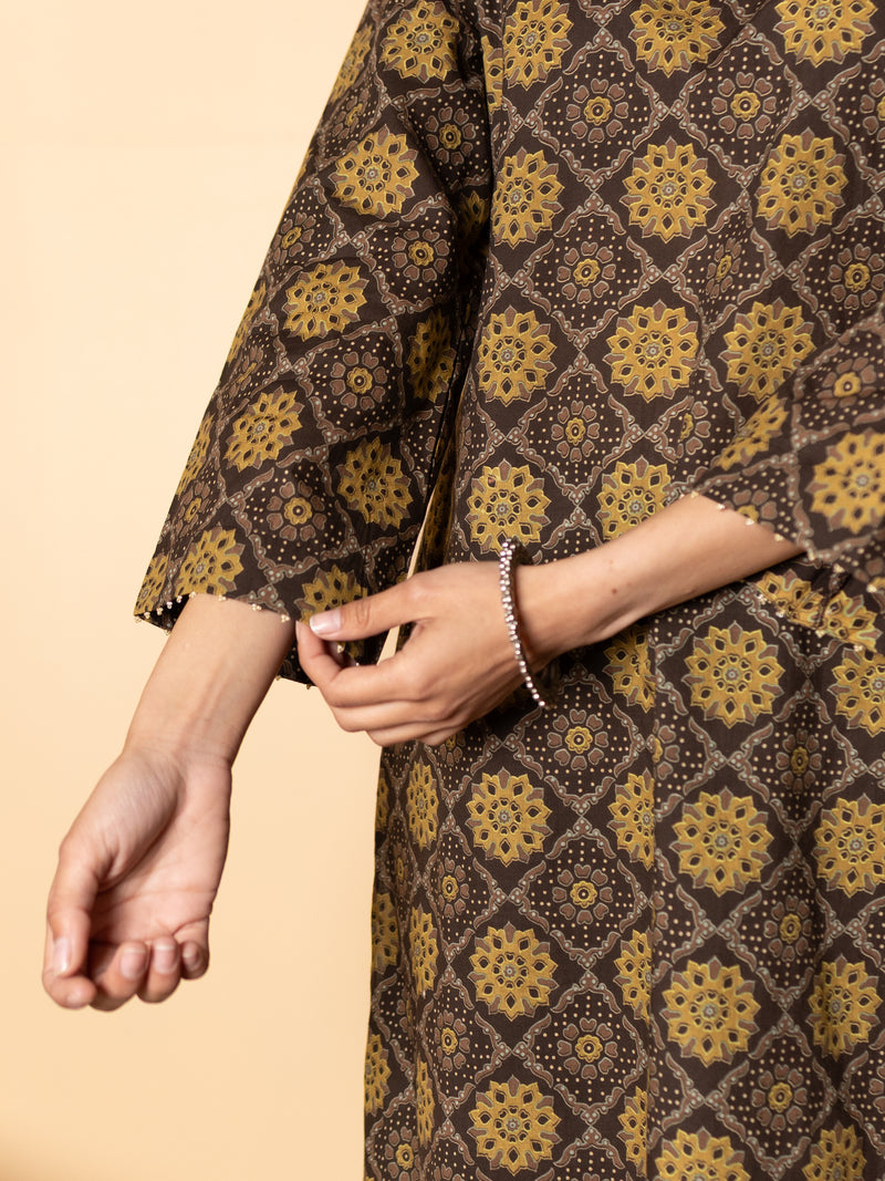 Charcoal Brown Kurta