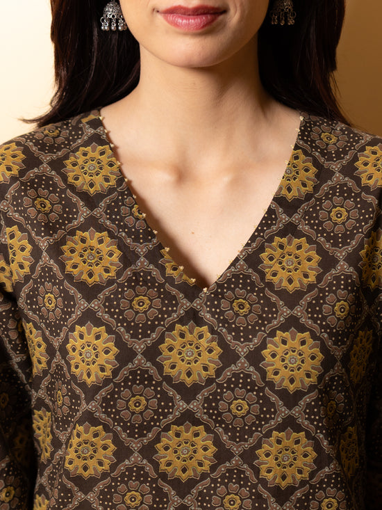 Charcoal Brown Kurta