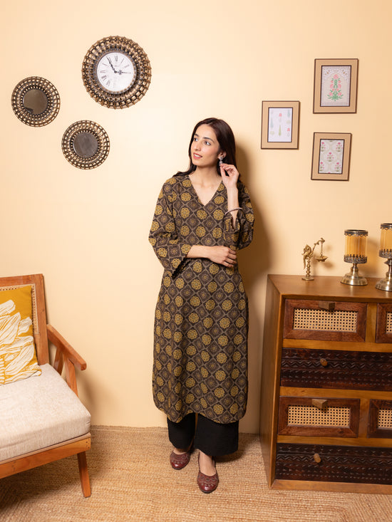Charcoal Brown Kurta