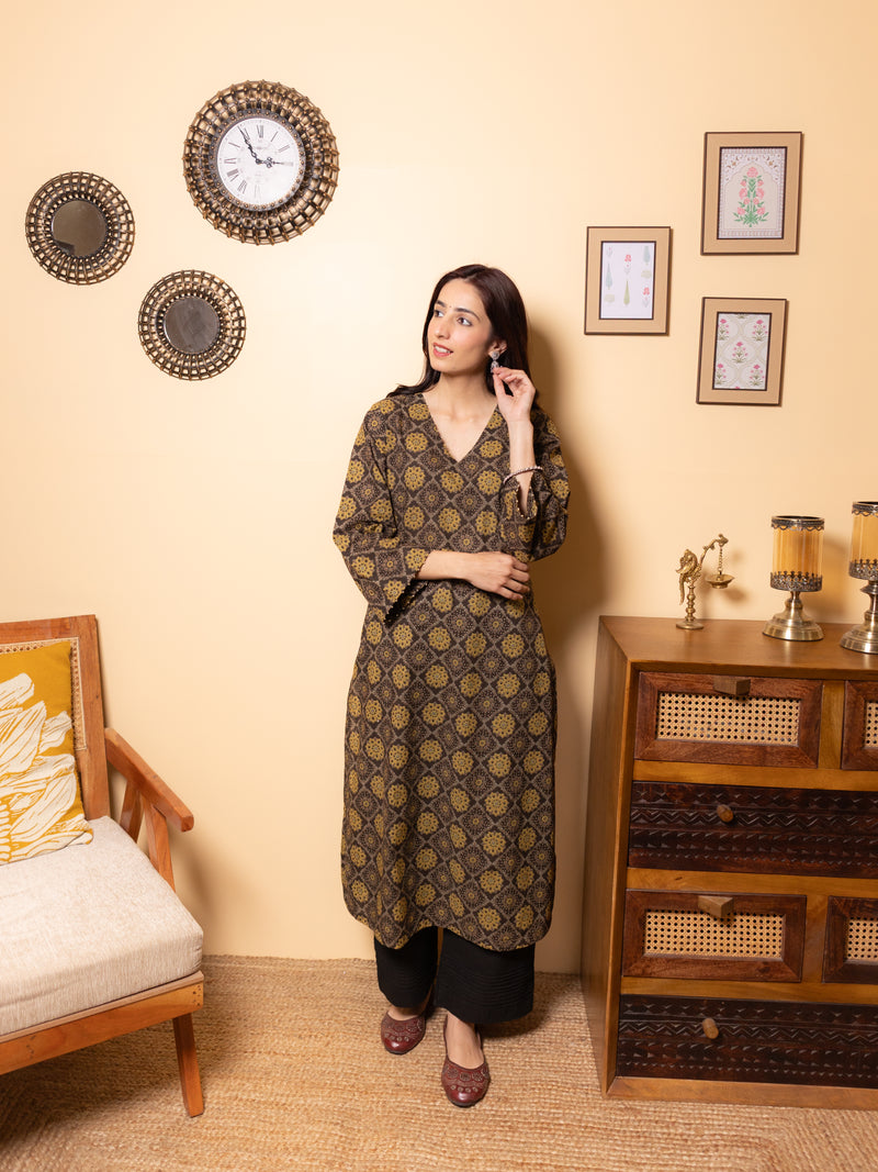 Charcoal Brown Kurta