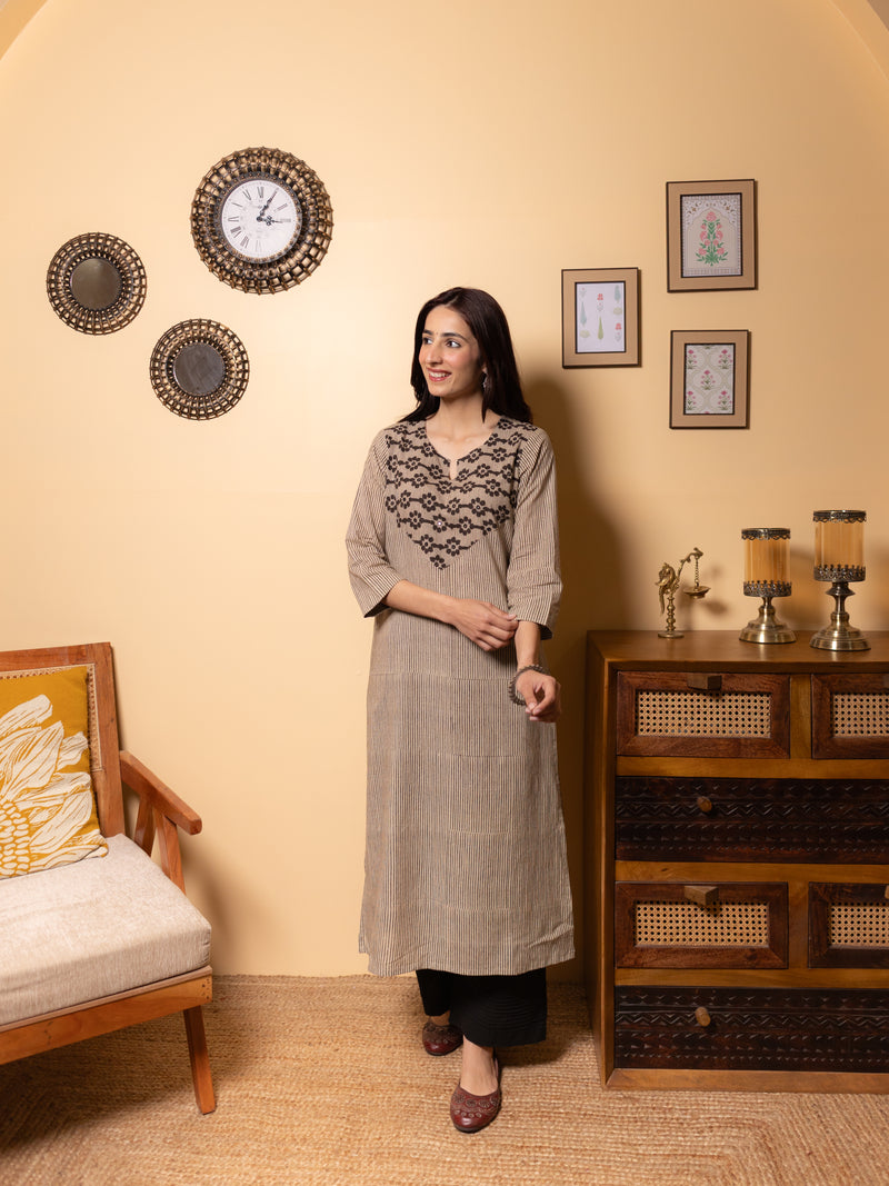 Stone Gray Kurta