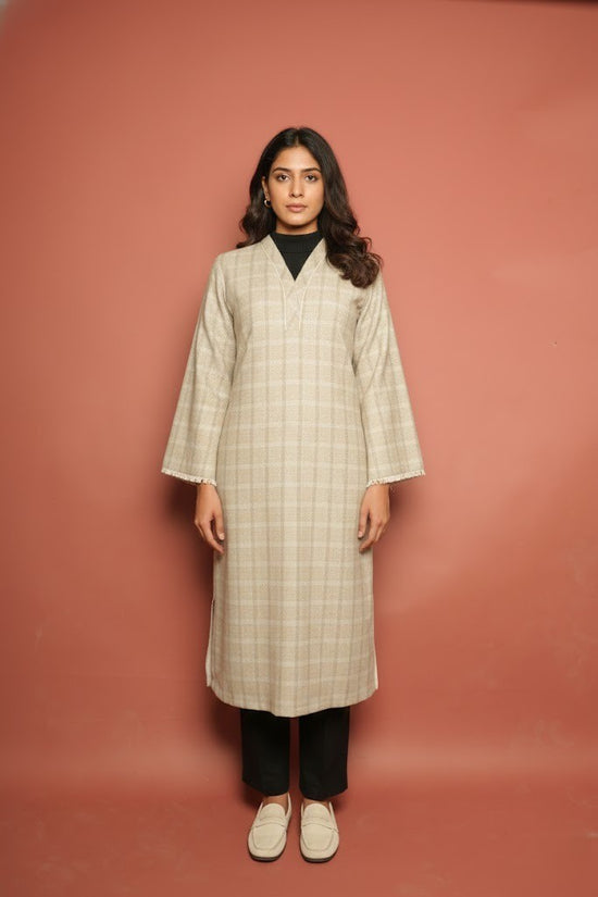 Beige Woolen Kurta