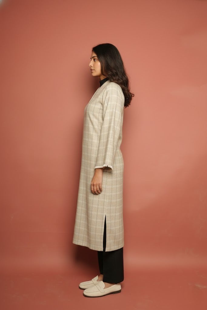 Beige Woolen Kurta