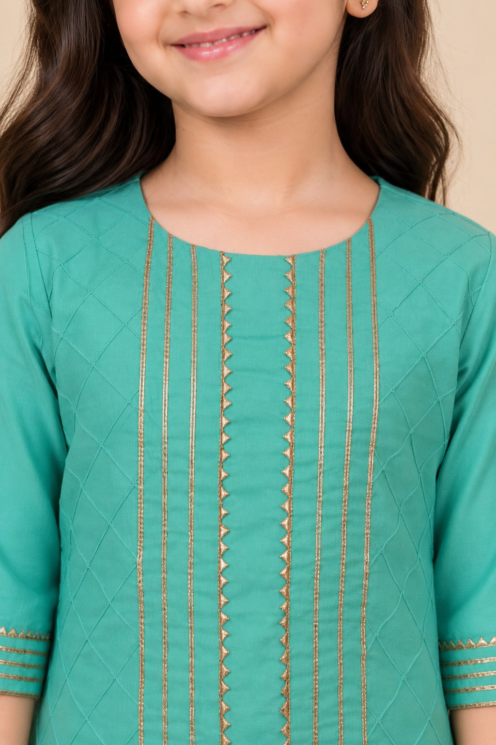 Mustard With Seagreen Kurta Sharara Dupatta