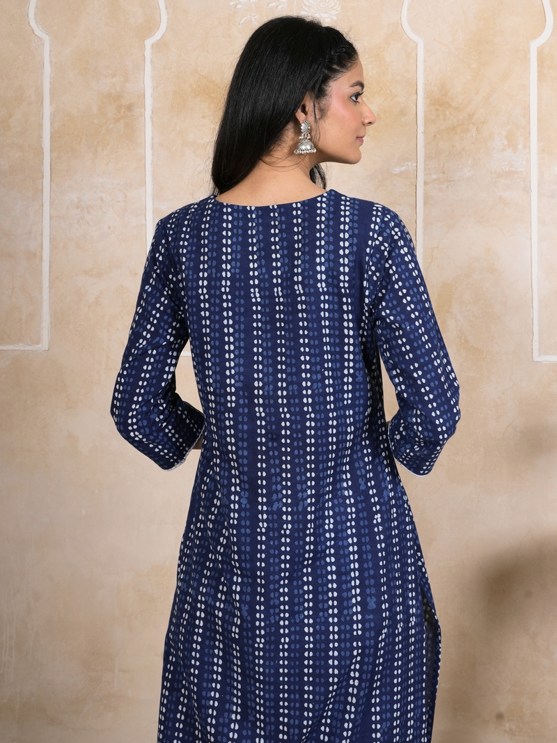 Indigo Cotton Complete Suit Set