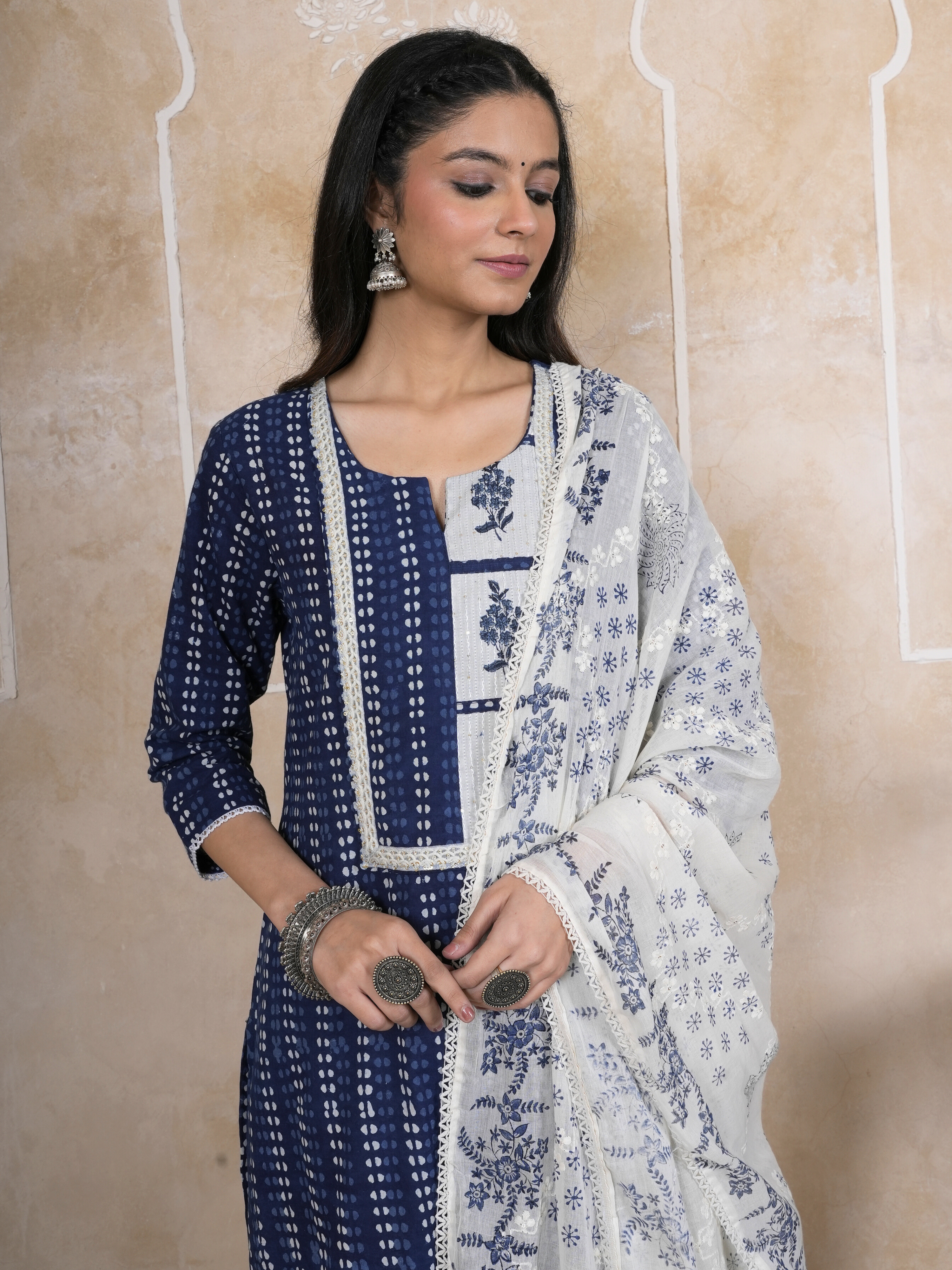 Indigo Cotton Complete Suit Set