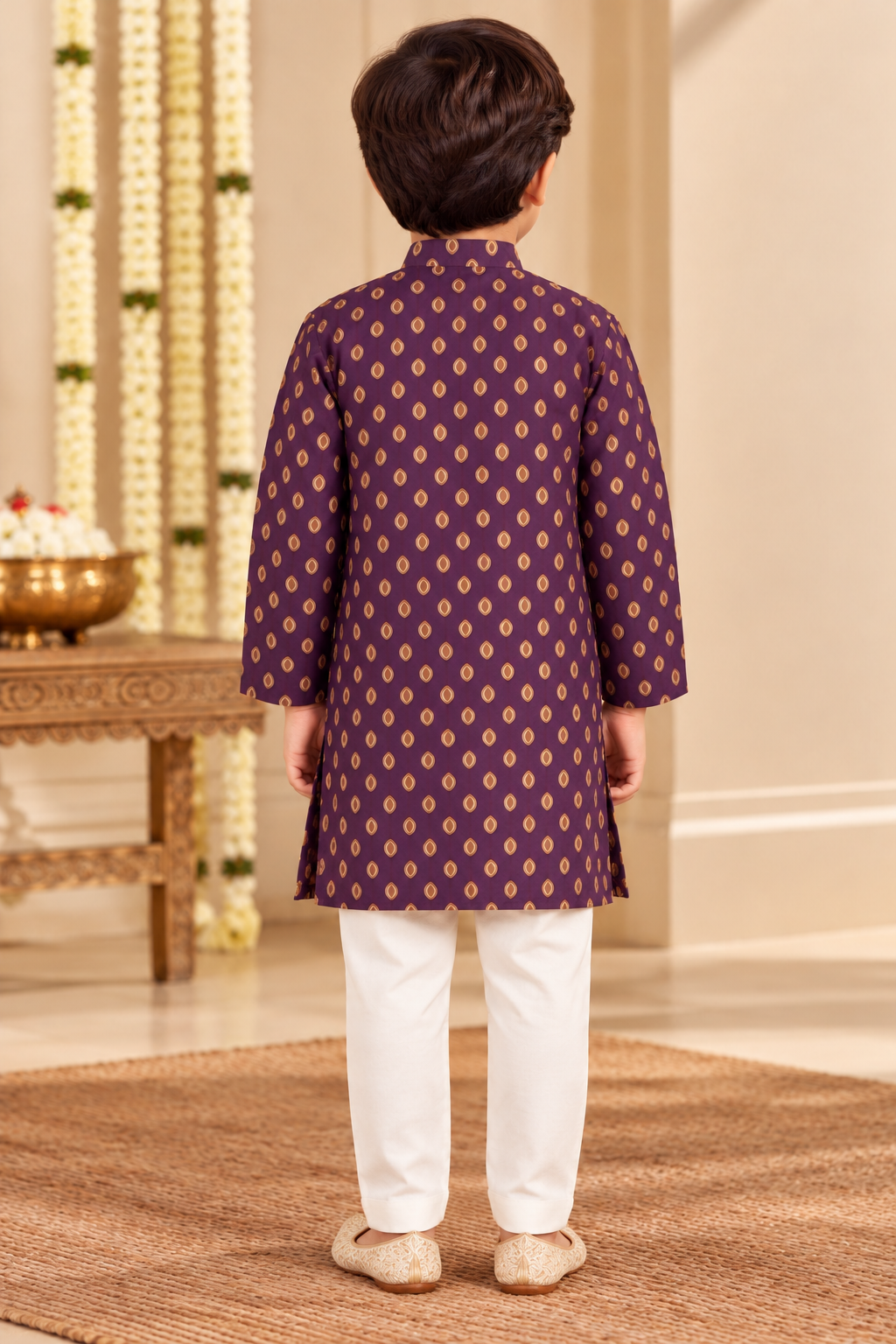 Purple Kids Boy Kurta