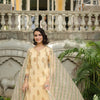 Aahana Multistripes Handblock Kurta Dupatta Set(Pant Not included)