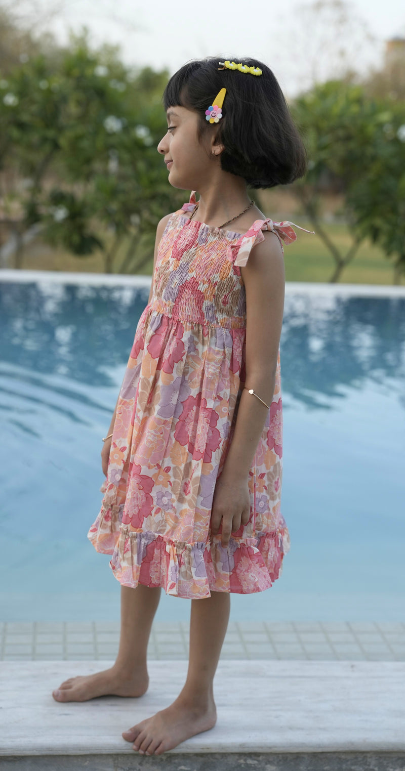 Cotton Printed Dress For Girls