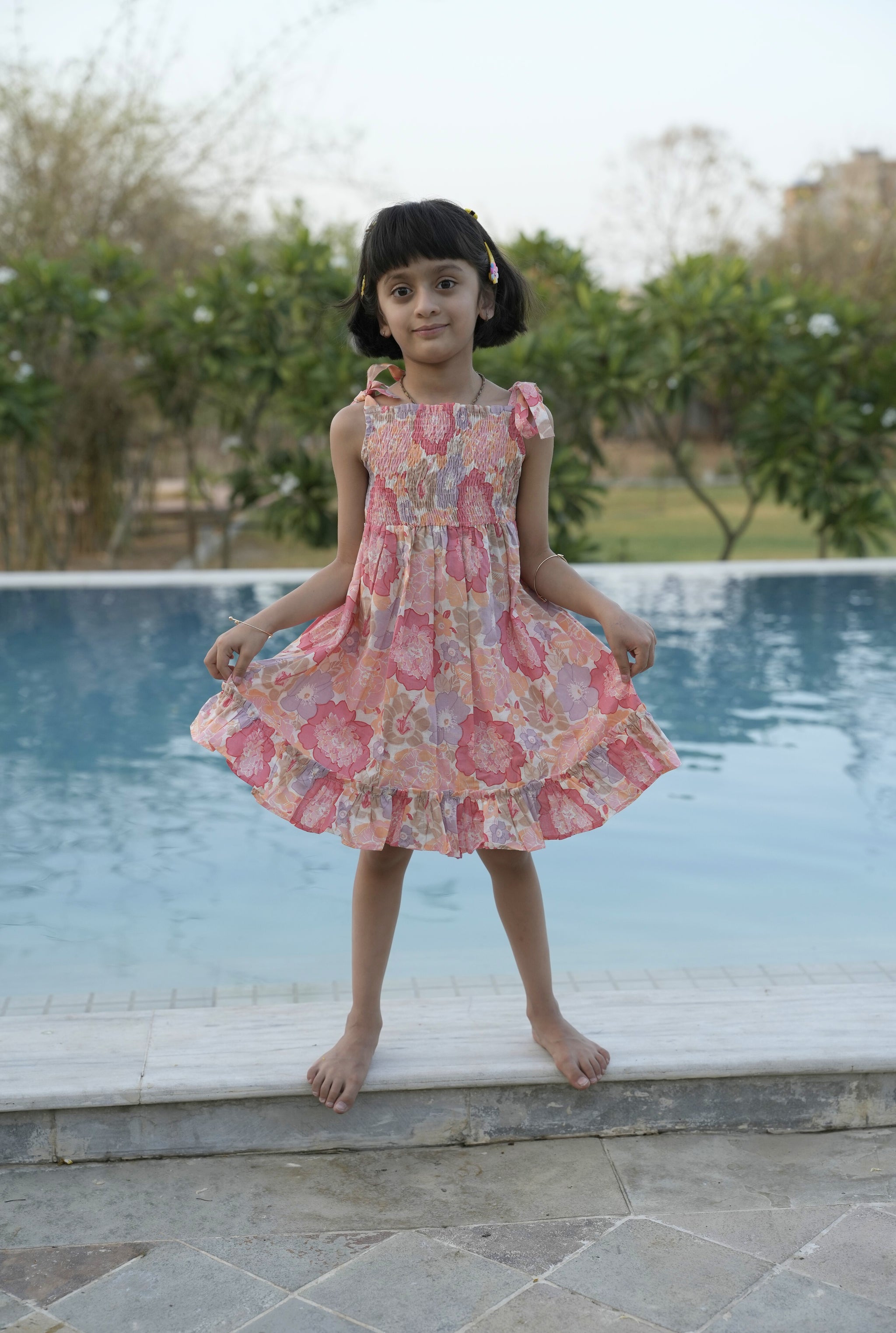 Cotton Printed Dress For Girls