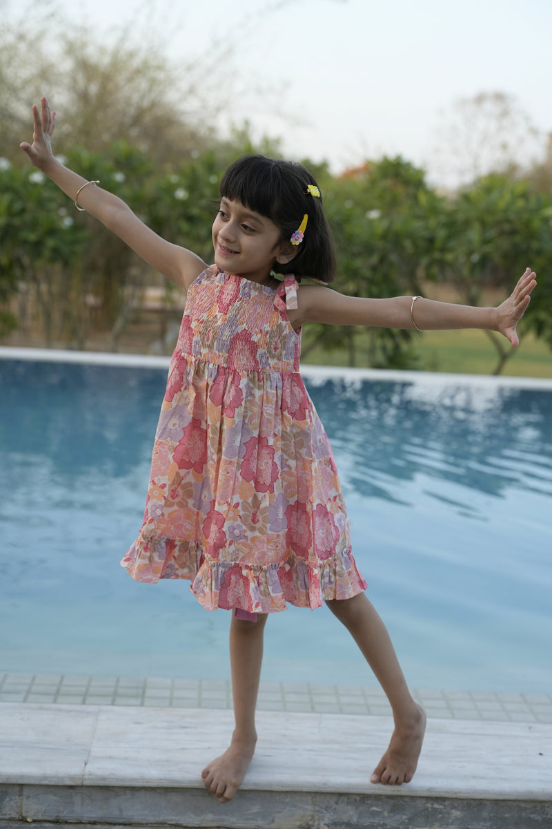 Cotton Printed Dress For Girls
