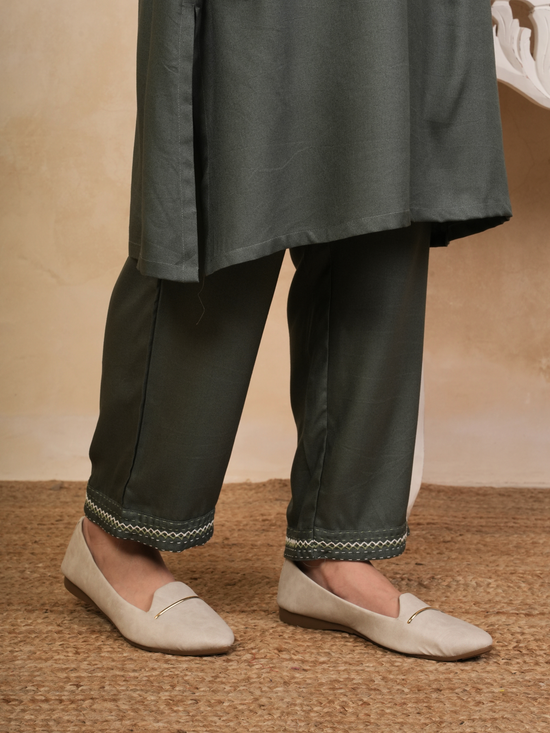 Charcoal Gray Kurta Pant
