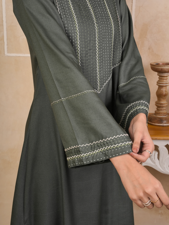 Charcoal Gray Kurta Pant