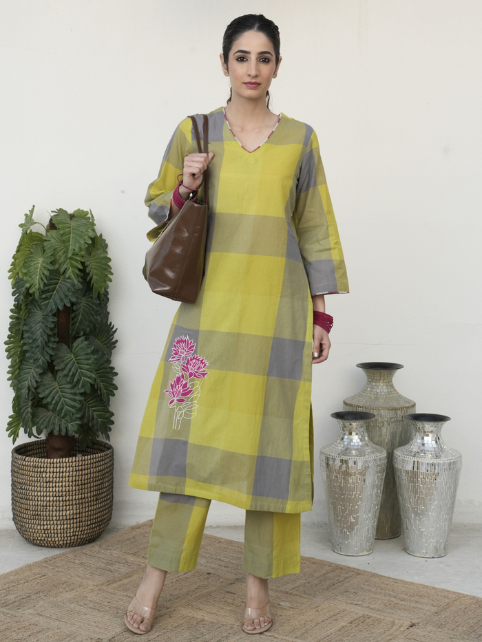 Lime Green Kurta Pant