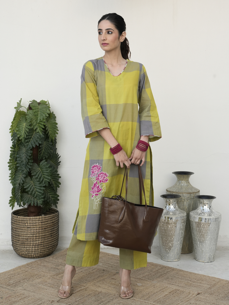 Lime Green Kurta Pant