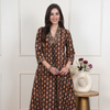Black Cotton V-Neck Kurta For Women's