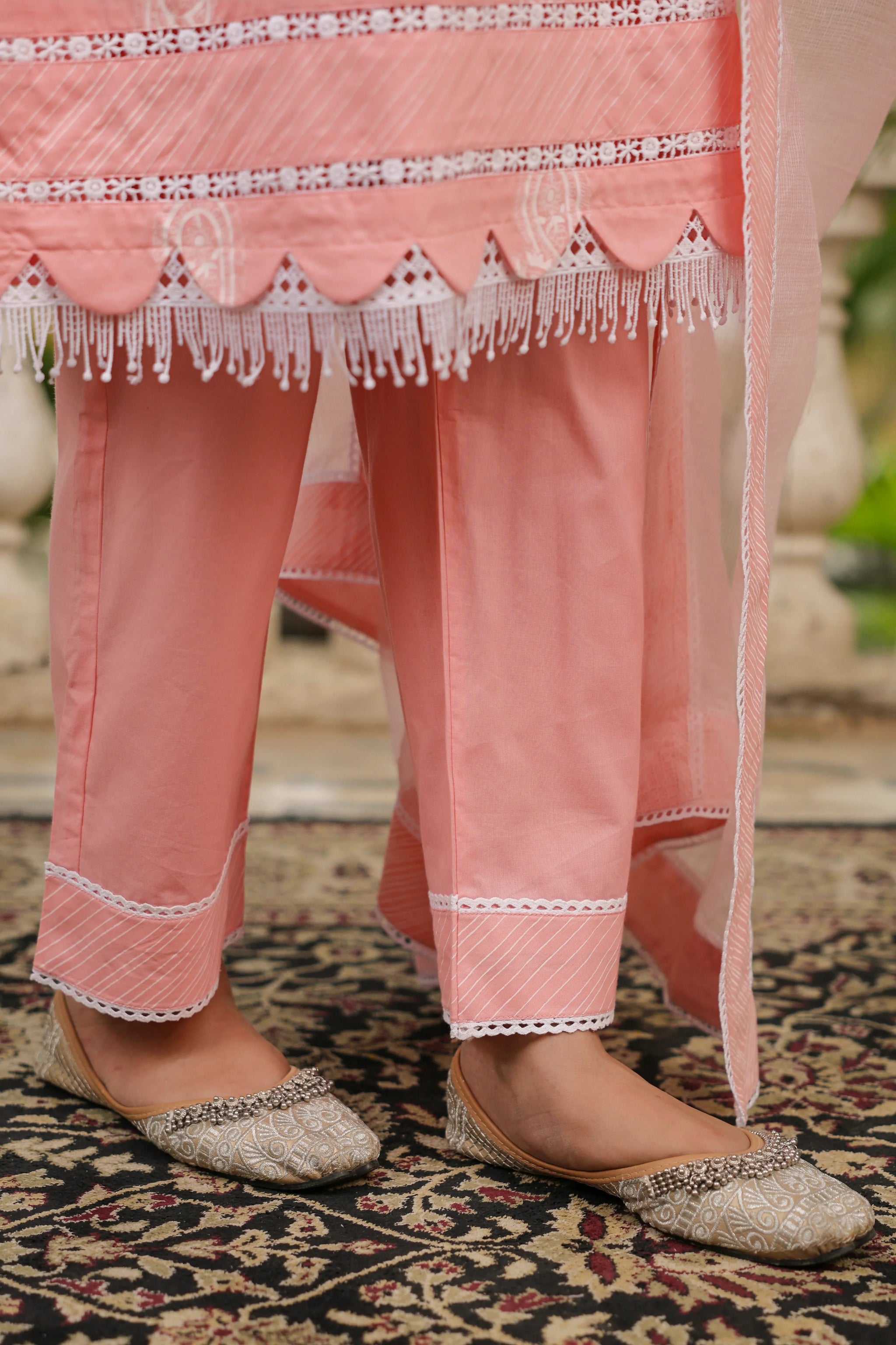 Nithya Kurta Pant With Dupatta- Kurtas Sets Trousers Vari 