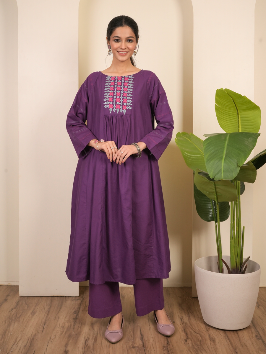 Purple Kurta Pant