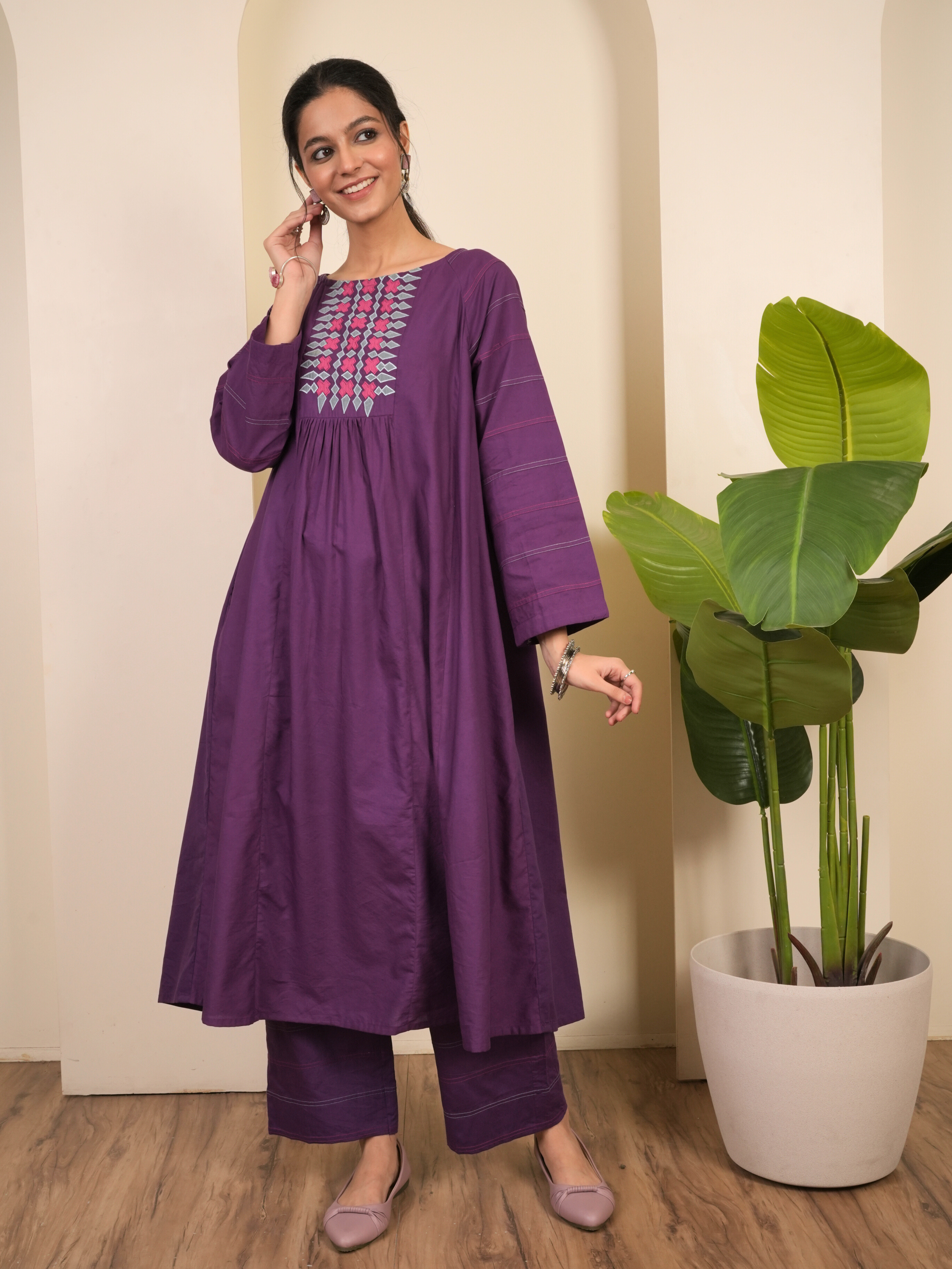 Purple Kurta Pant
